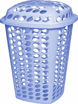 35L Large Plastic Laundry Basket Smooth Inside Finish Laundry Hamper/Storage Container/Organizer Space Saving Hamper/Basket Turquoise, Rectangular Rattan 53.5x36x26.5cm 